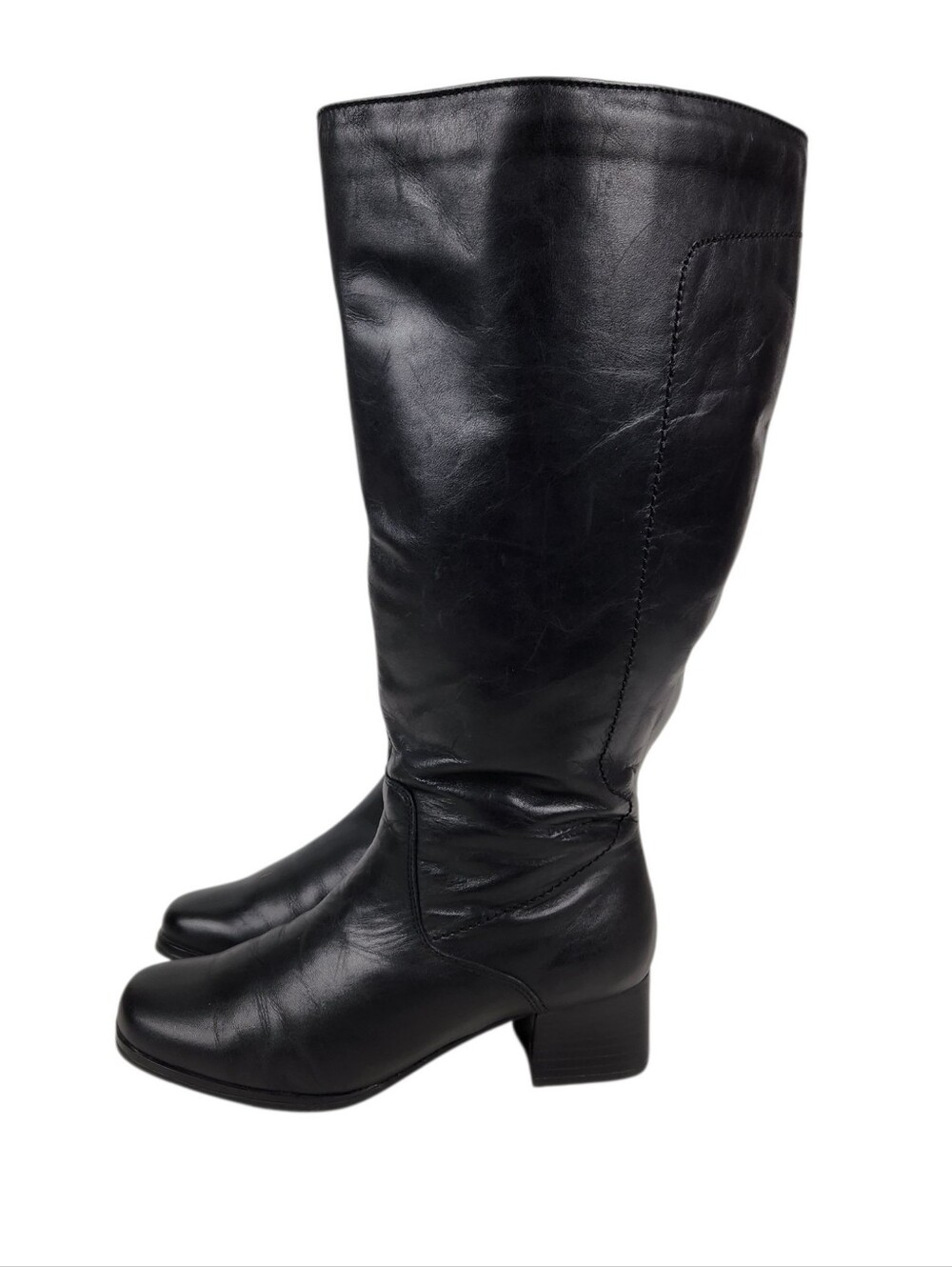 Blondo Aquaprotect Leather Riding Boots Black Leather Waterproof Womens Size 6 - Picture 2 of 15